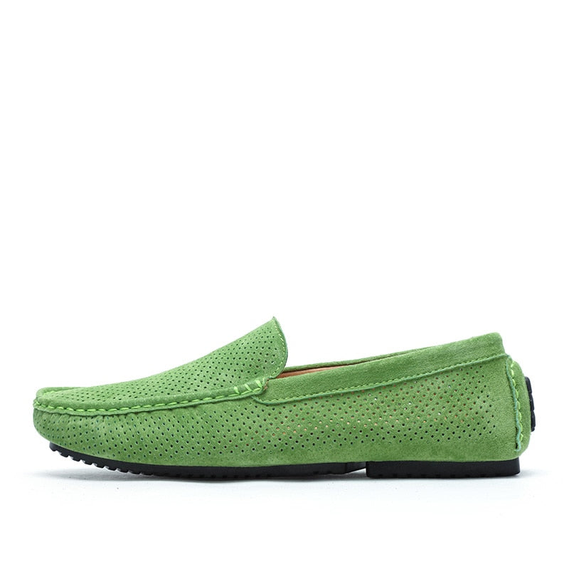 Men's Genuine Leather Loafers - Casual Slip-On Shoes