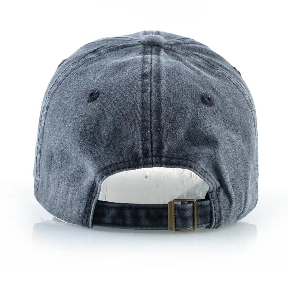 Vintage Washed Cotton ROUTE 66 Embroidery Baseball Cap Fitted Cap