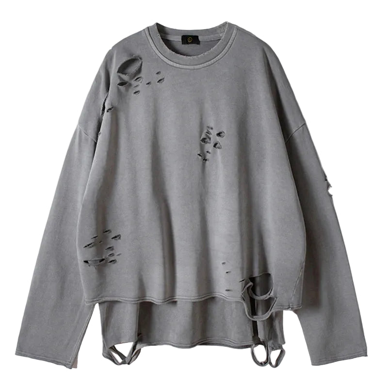 Vintage Distressed Pullover Sweatshirt