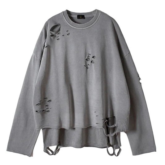 Vintage Distressed Pullover Sweatshirt