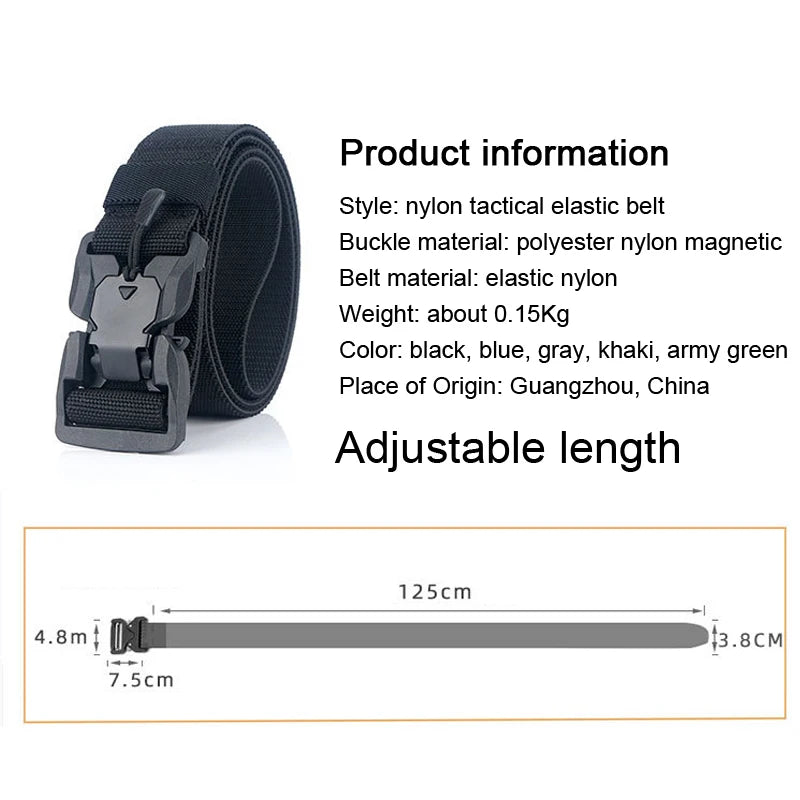 Genuine Tactical Belt - Quick Release Magnetic Buckle