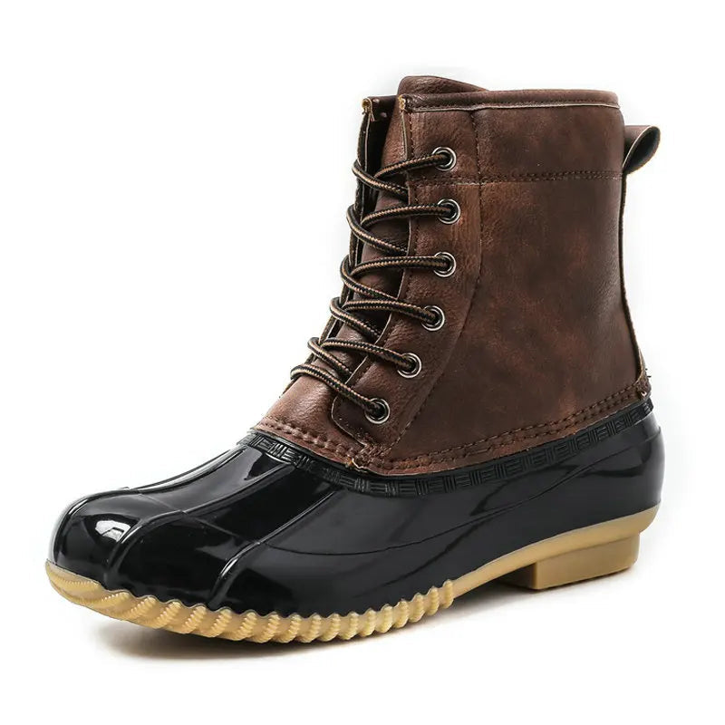 Plush Warm Waterproof Duck Boots — Unisex Winter Snow Boots