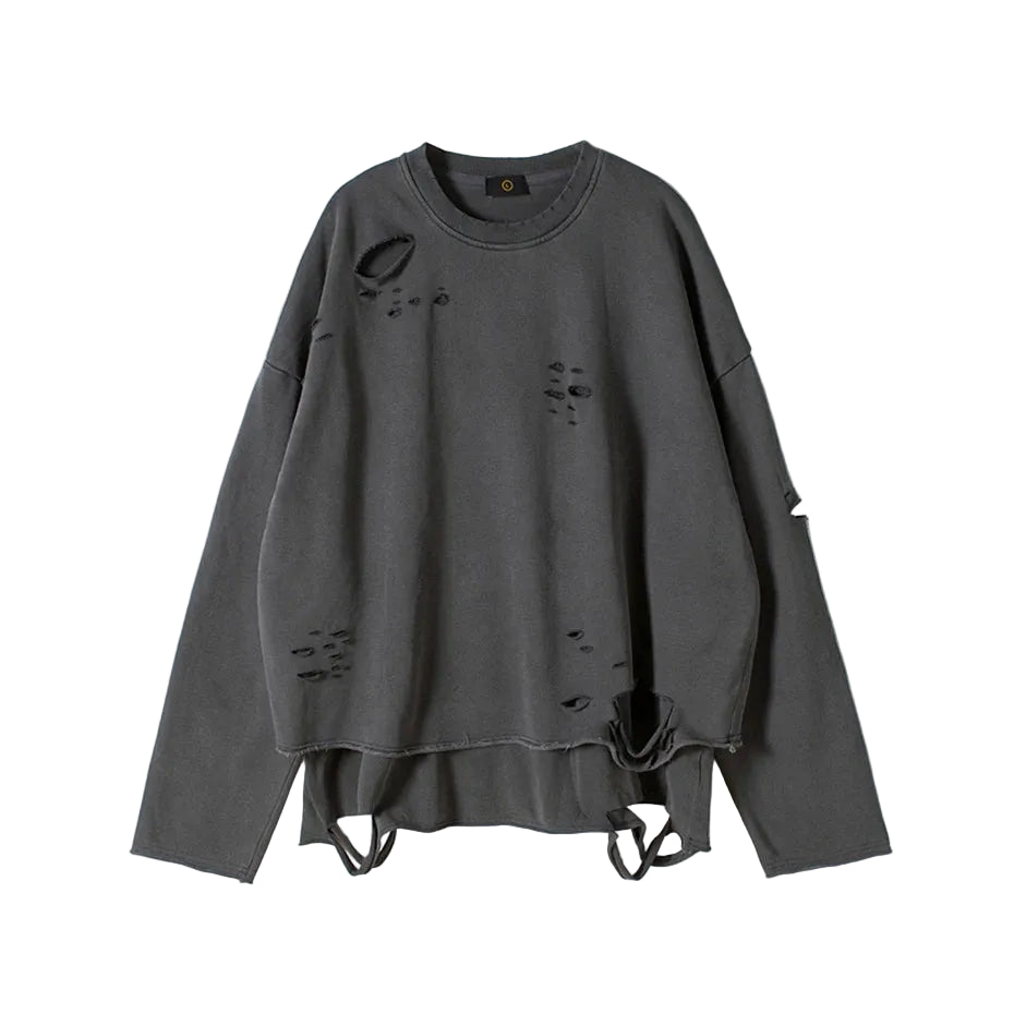 Vintage Distressed Pullover Sweatshirt