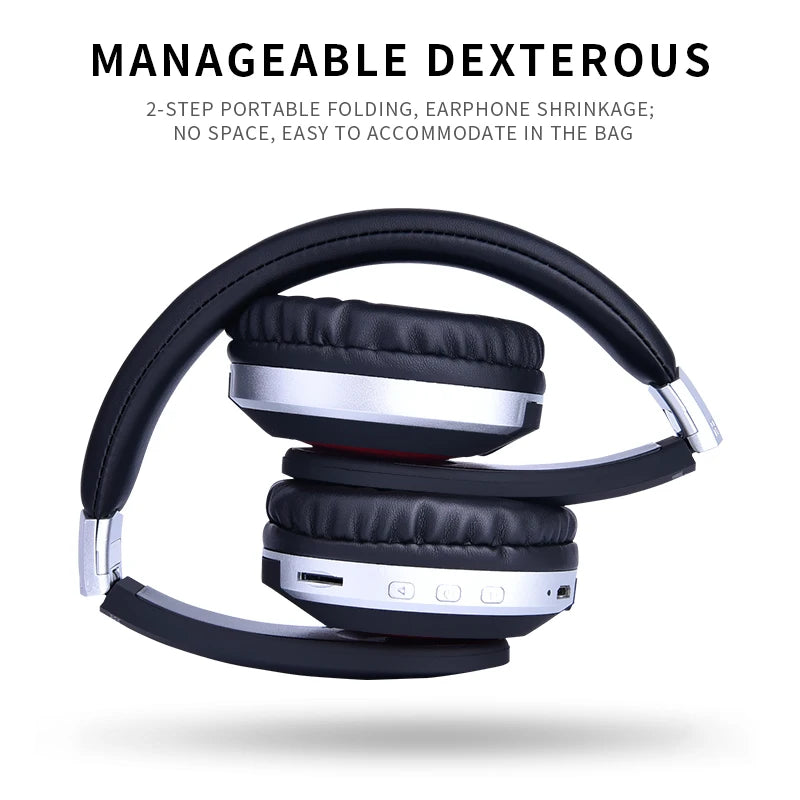 Wireless Bluetooth Foldable Headphones With Microphone And TF Card