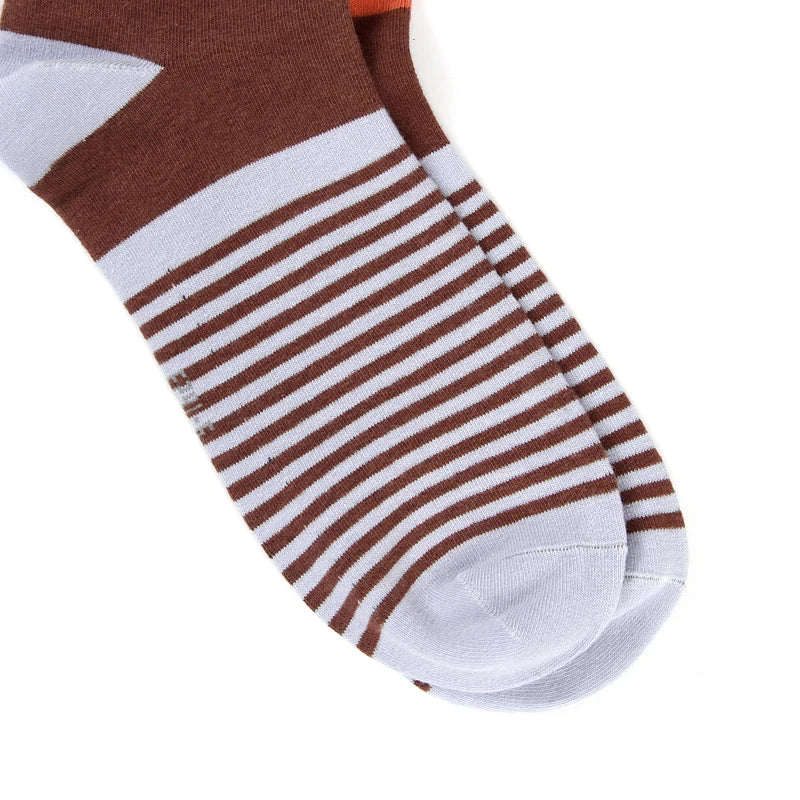 Colorful Striped Cotton Men's Socks - 5 Pairs