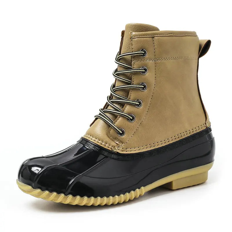 Plush Warm Waterproof Duck Boots — Unisex Winter Snow Boots