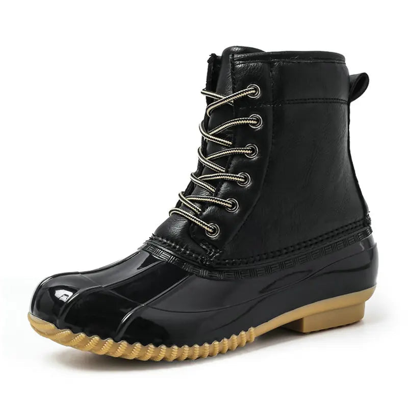 Plush Warm Waterproof Duck Boots — Unisex Winter Snow Boots