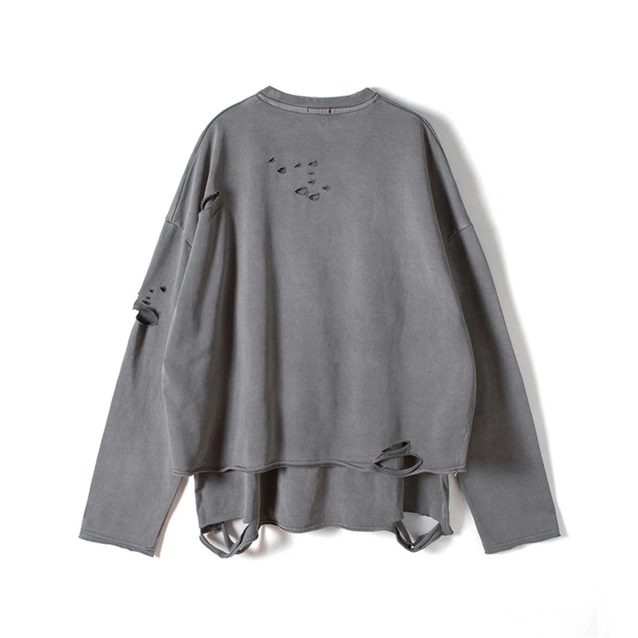 Vintage Distressed Pullover Sweatshirt