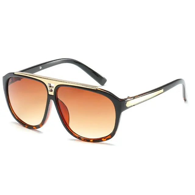 Vintage Square Sunglasses Metal Frame