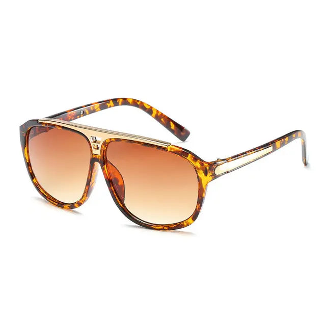 Vintage Square Sunglasses Metal Frame