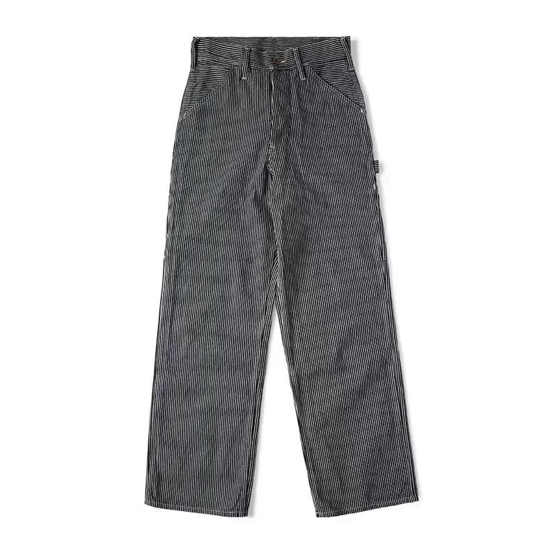 Denim & Hickory Stripe Carpenter Pants - Straight Leg