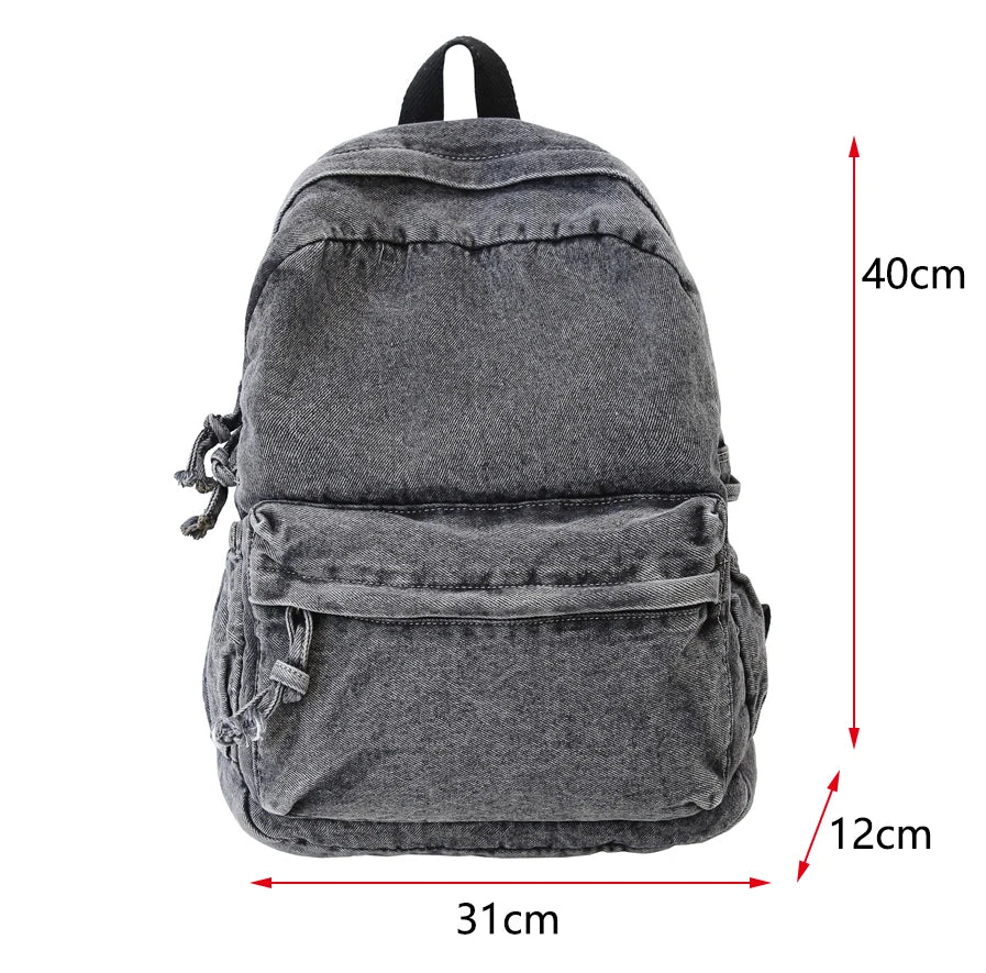 High Quality Large Capacity Denim Backpack