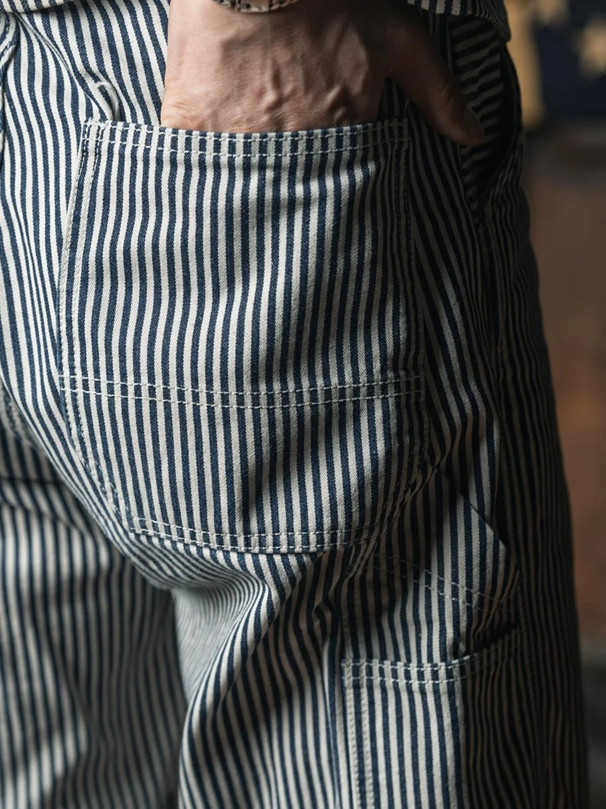 Railway Worker Striped Wabash Pants