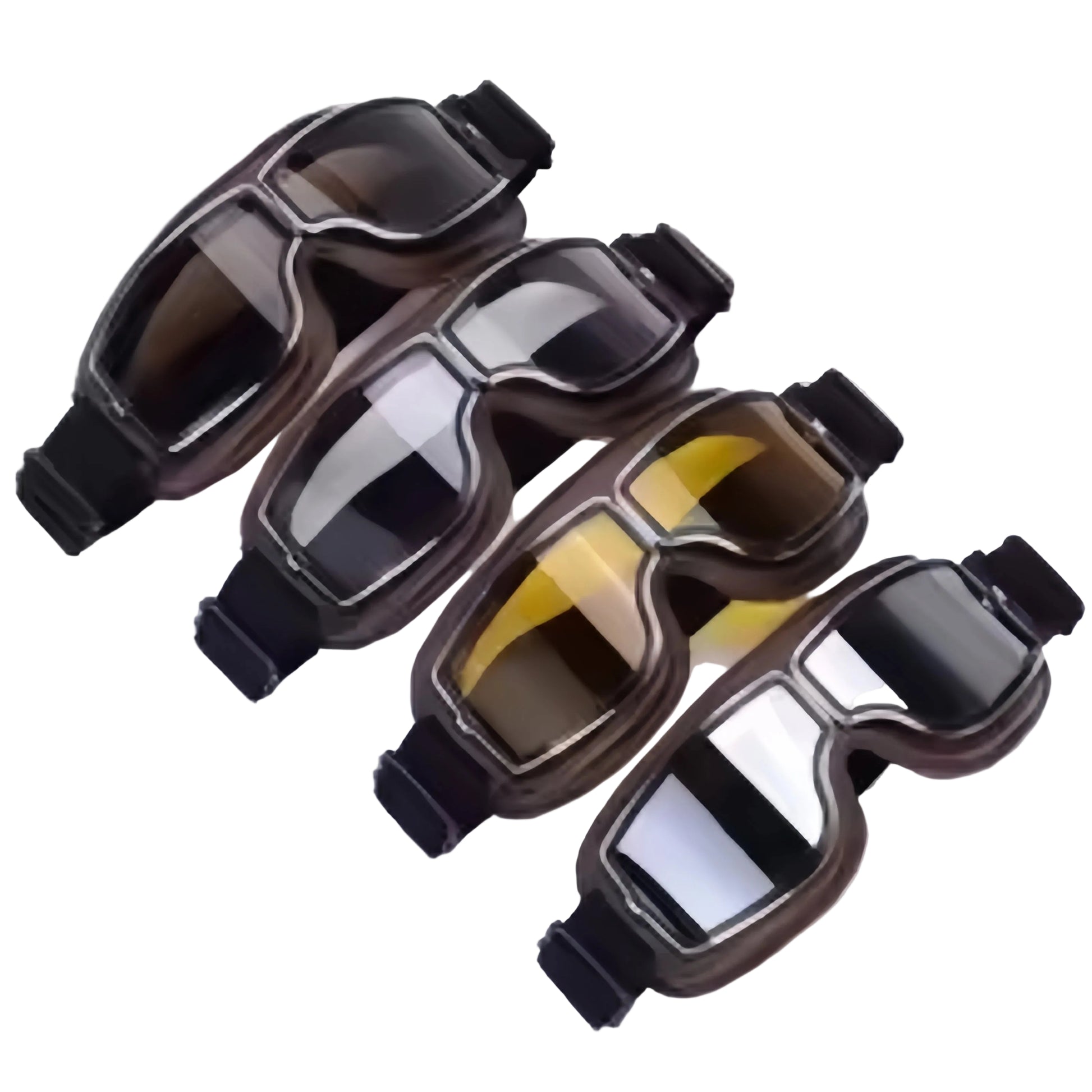 Windproof Motorcycle Glasses - Retro Universal Folding Leather Sunglasses - Motorcycle Accessories