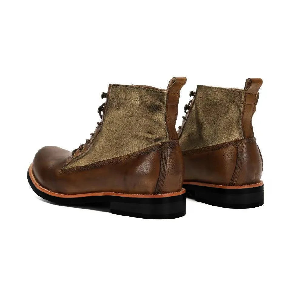 Men's Handmade Brown Ankle Boots