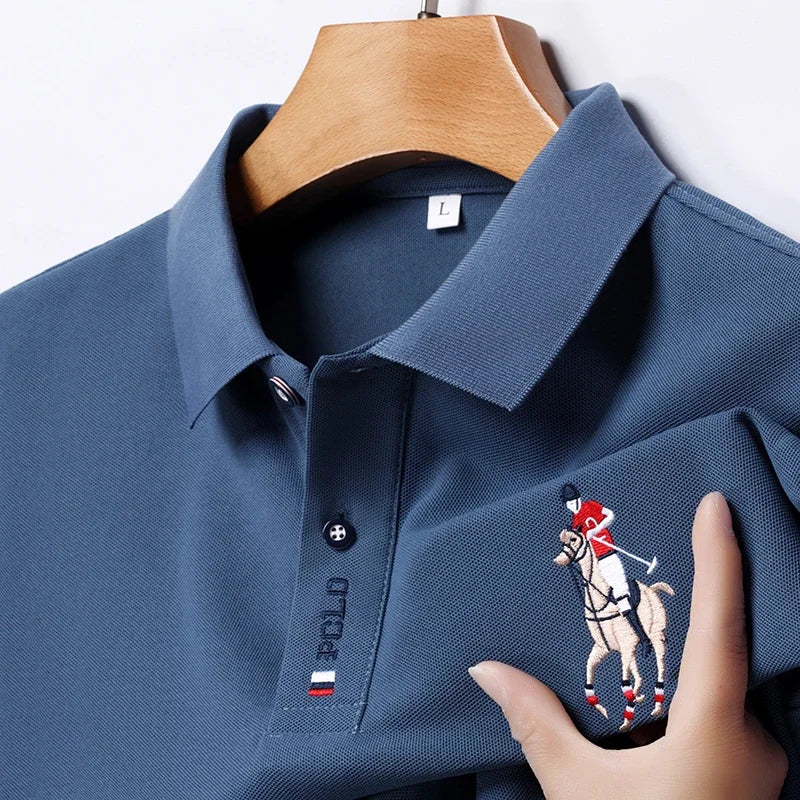 Men's Summer Embroidered Polo Shirt