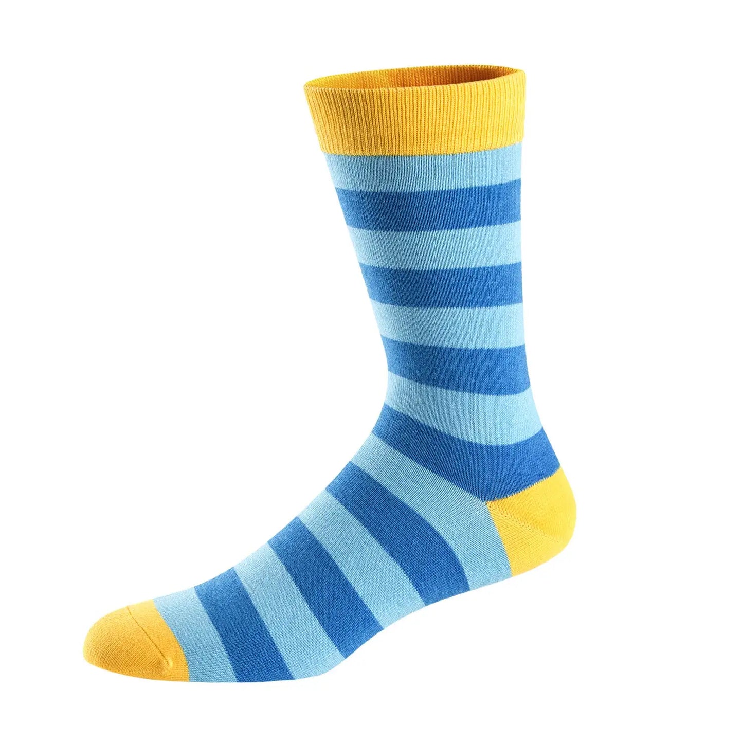 5 Pairs Men's Striped Dress Socks - Cotton
