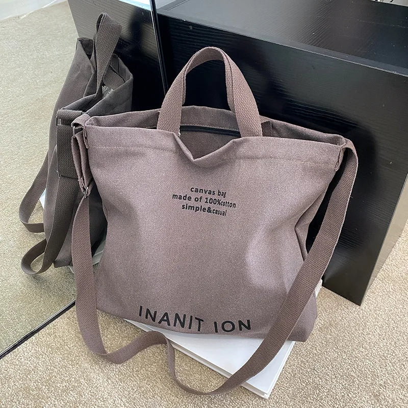 Unisex Japanese Canvas Thick Handbag Satchel