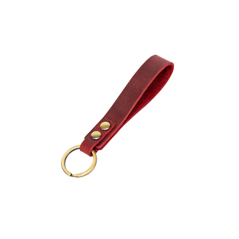 Classic Vintage Cow Leather Keychain