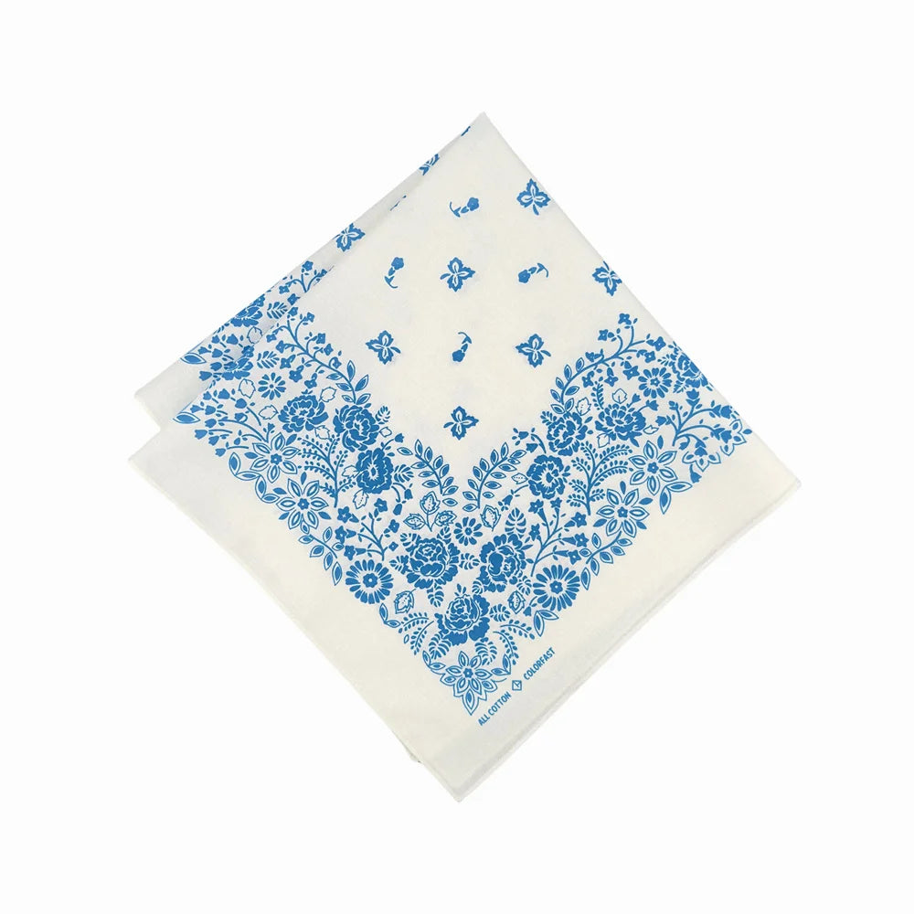 Retro Paisley Cotton Bandana - 55CM