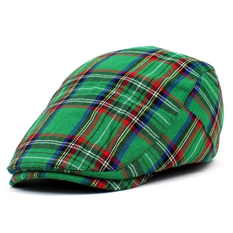 Vintage Plaid Newsboy Cap