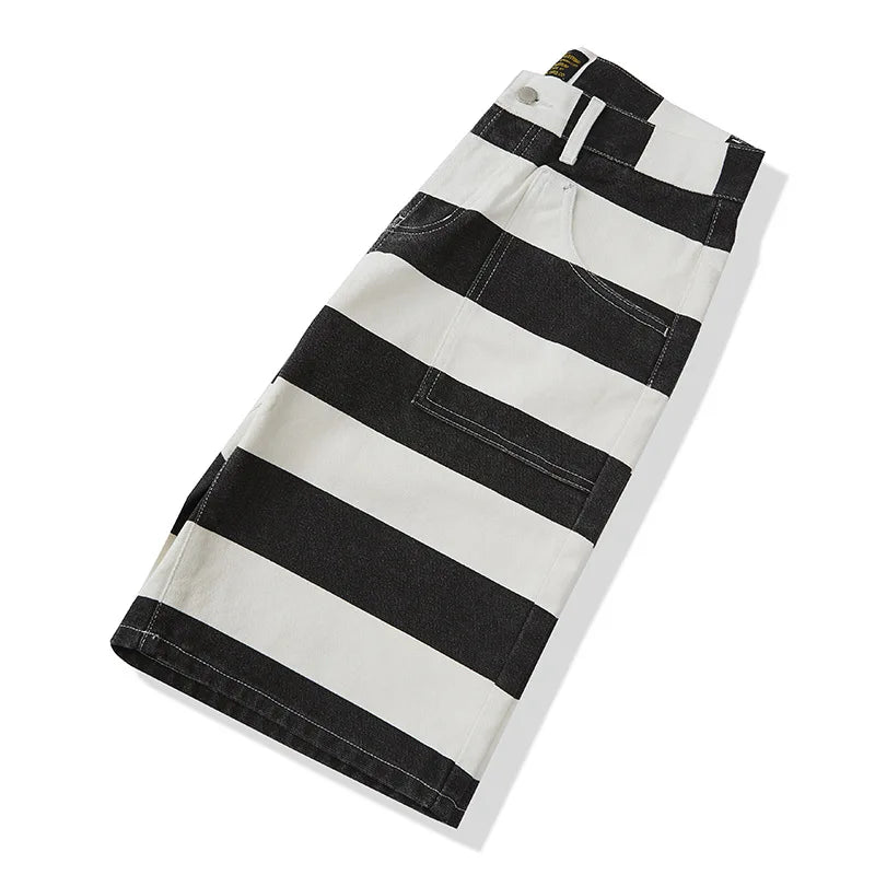 Men's Vintage Striped Cotton Shorts