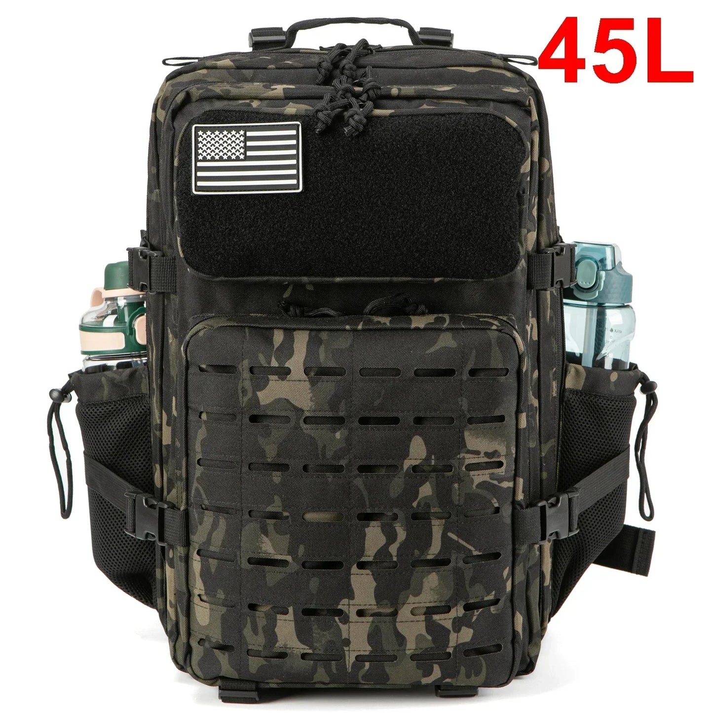 Tactical Backpack 25L 45L For Men And Women With MOLLE Cup Holders