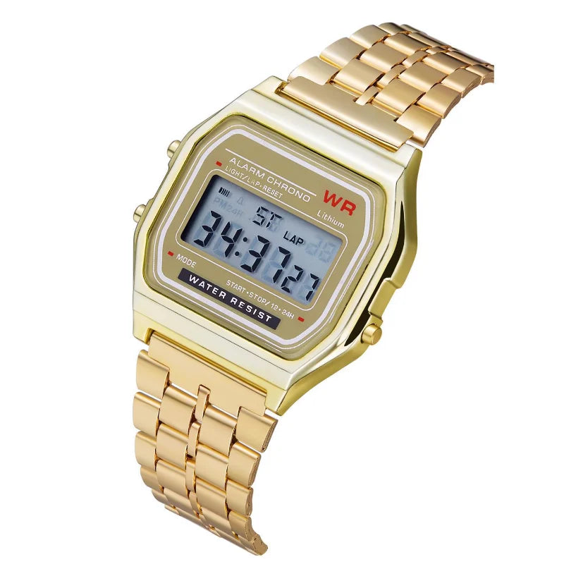 Stainless Steel Band LED Digital Sports Watch