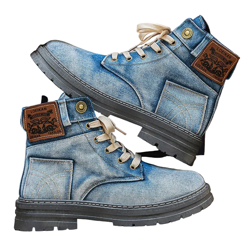 Men's High Top Denim Boots