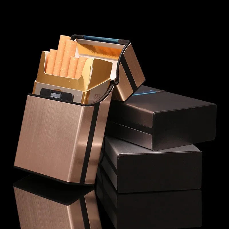 1PC Smoking Cigarettes Aluminum Cigarette Case Cigar Tobacco Holder Pocket Box