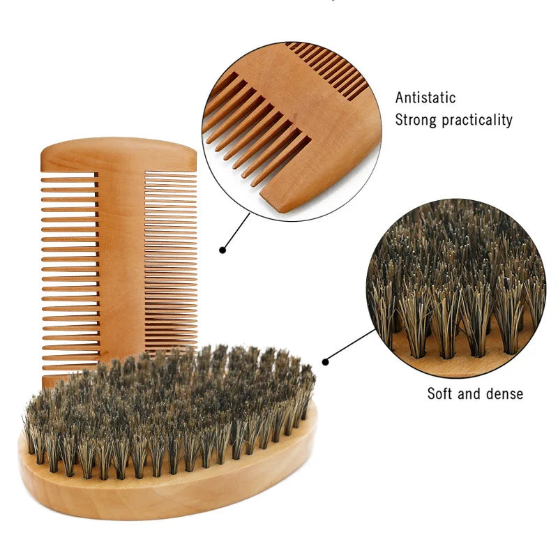 Boar Bristle Shaving Brush Grooming Kits
