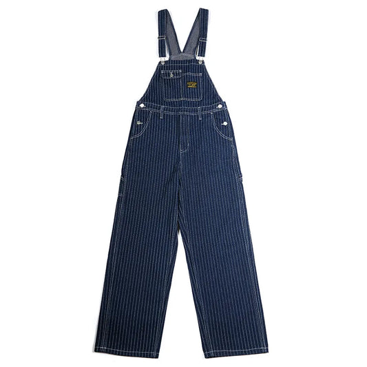 Men's Retro Striped Wabash Denim Overalls - American Style Vintage
