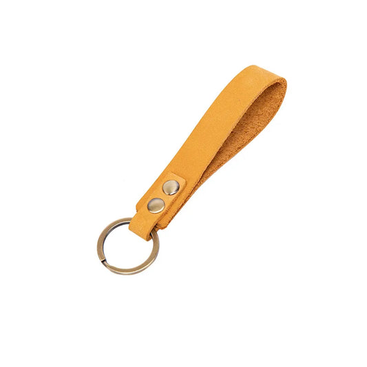 Classic Vintage Cow Leather Keychain