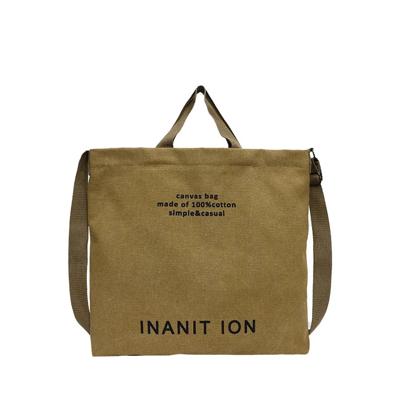 Unisex Japanese Canvas Thick Handbag Satchel