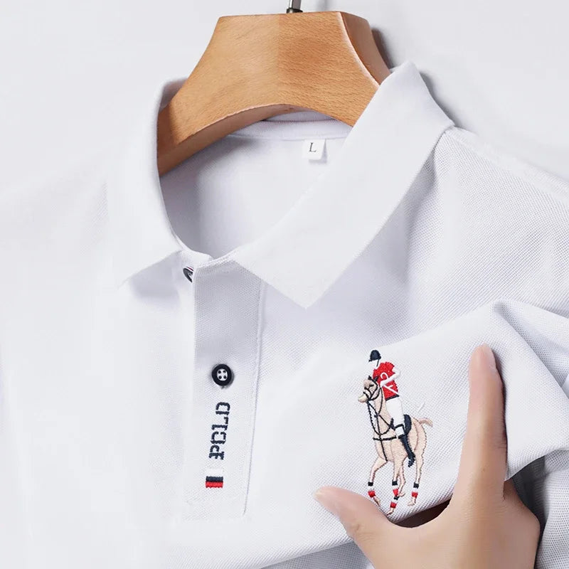 Men's Summer Embroidered Polo Shirt