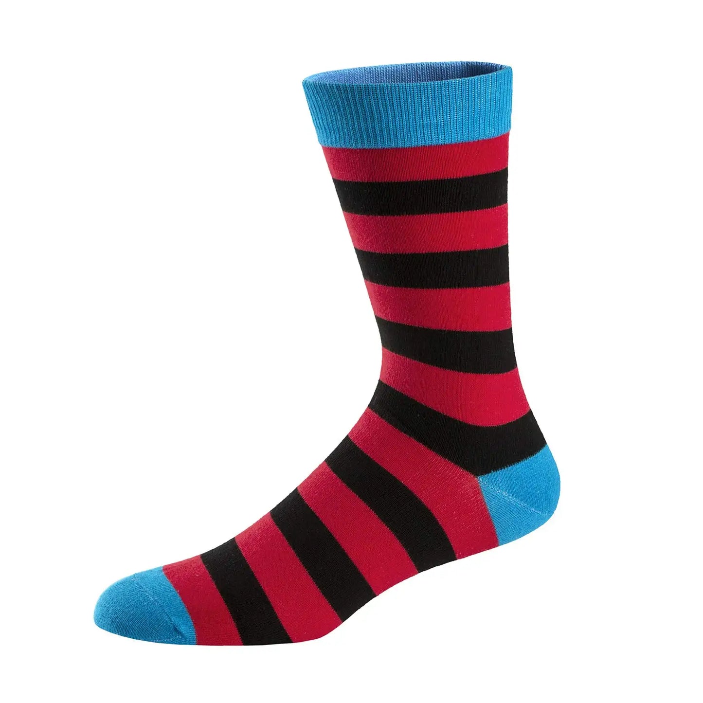 5 Pairs Men's Striped Dress Socks - Cotton