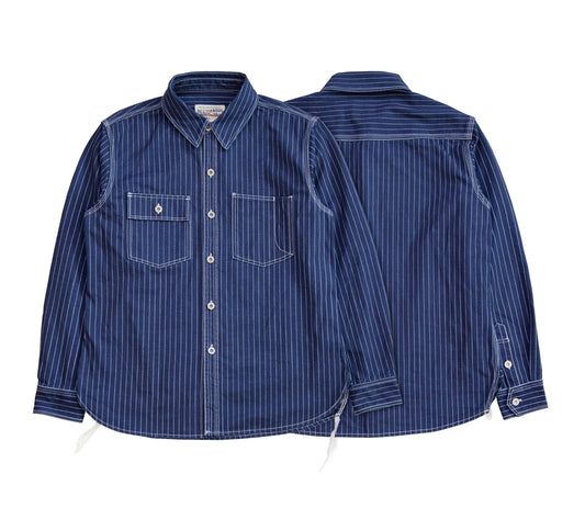 12oz Wabash Striped Work Shirt - Vintage Americana