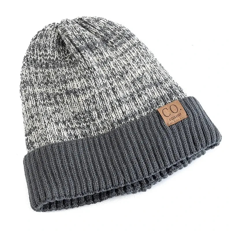Two-Tone Winter Hats - Fur Lined Beanies