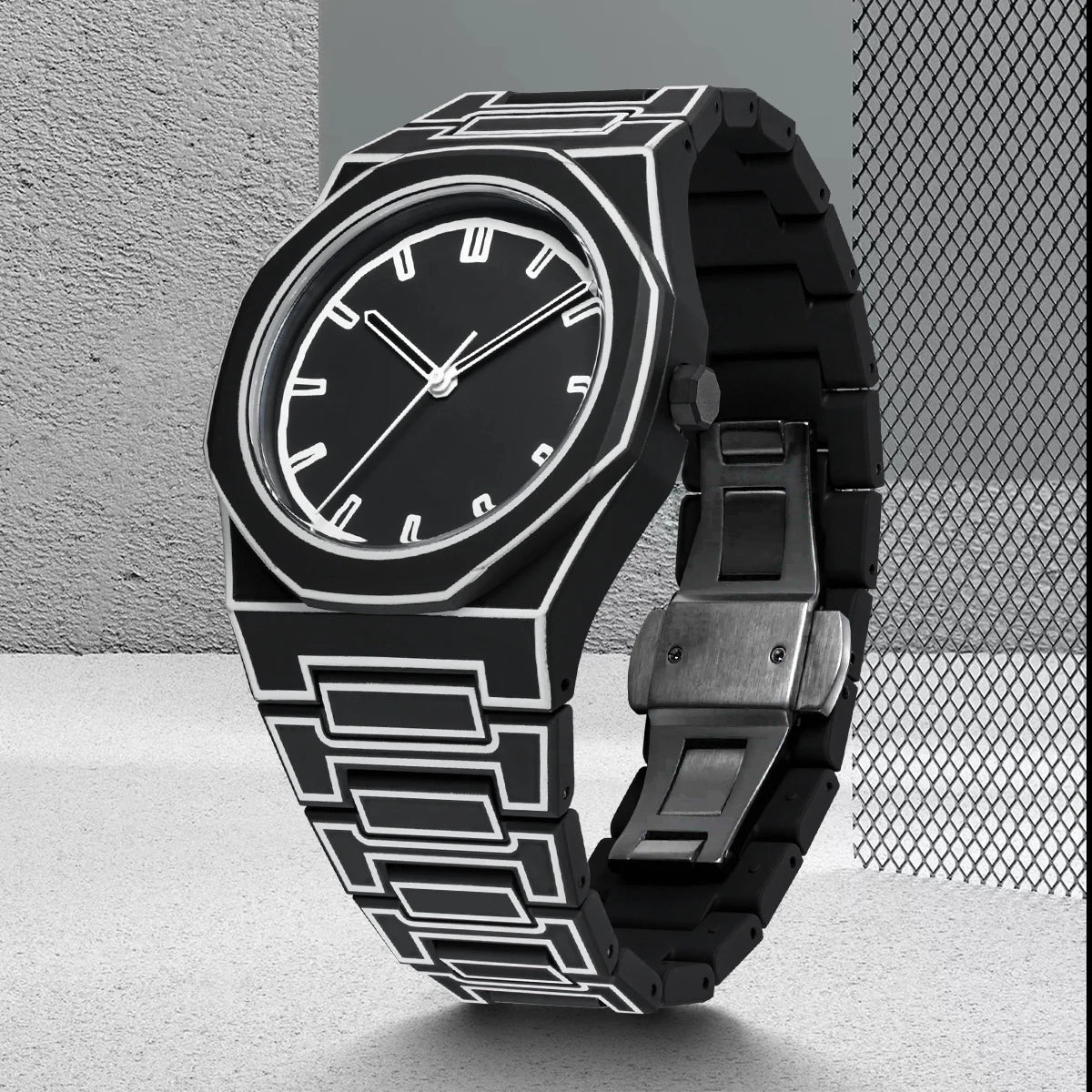 Sketch Design Comic Book Style Men's Quartz Watch - Waterproof