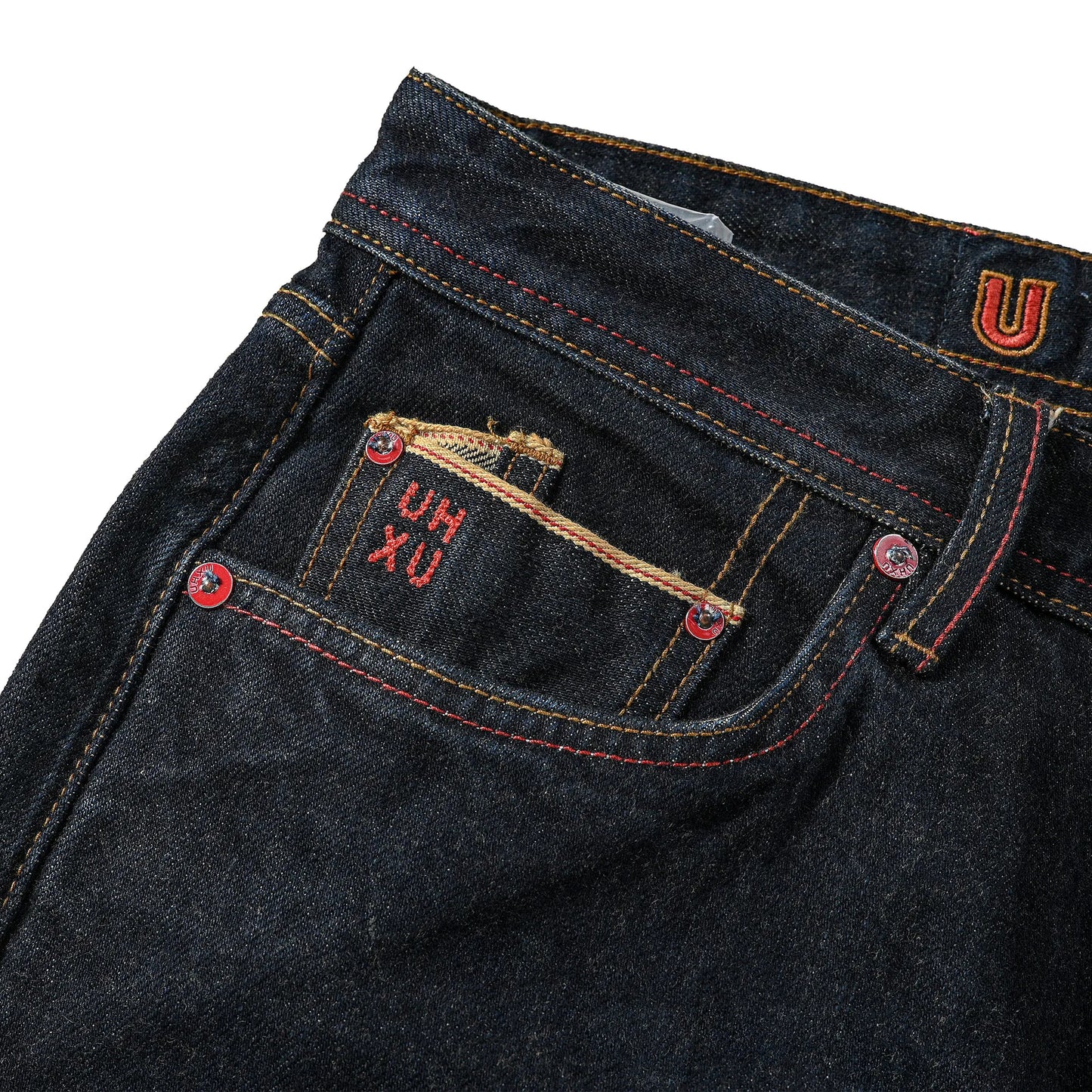 15oz Raw Heavyweight Selvedge Denim Jeans - Slim Fit Straight Leg