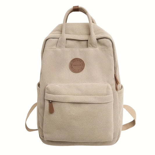 Casual Corduroy Backpack