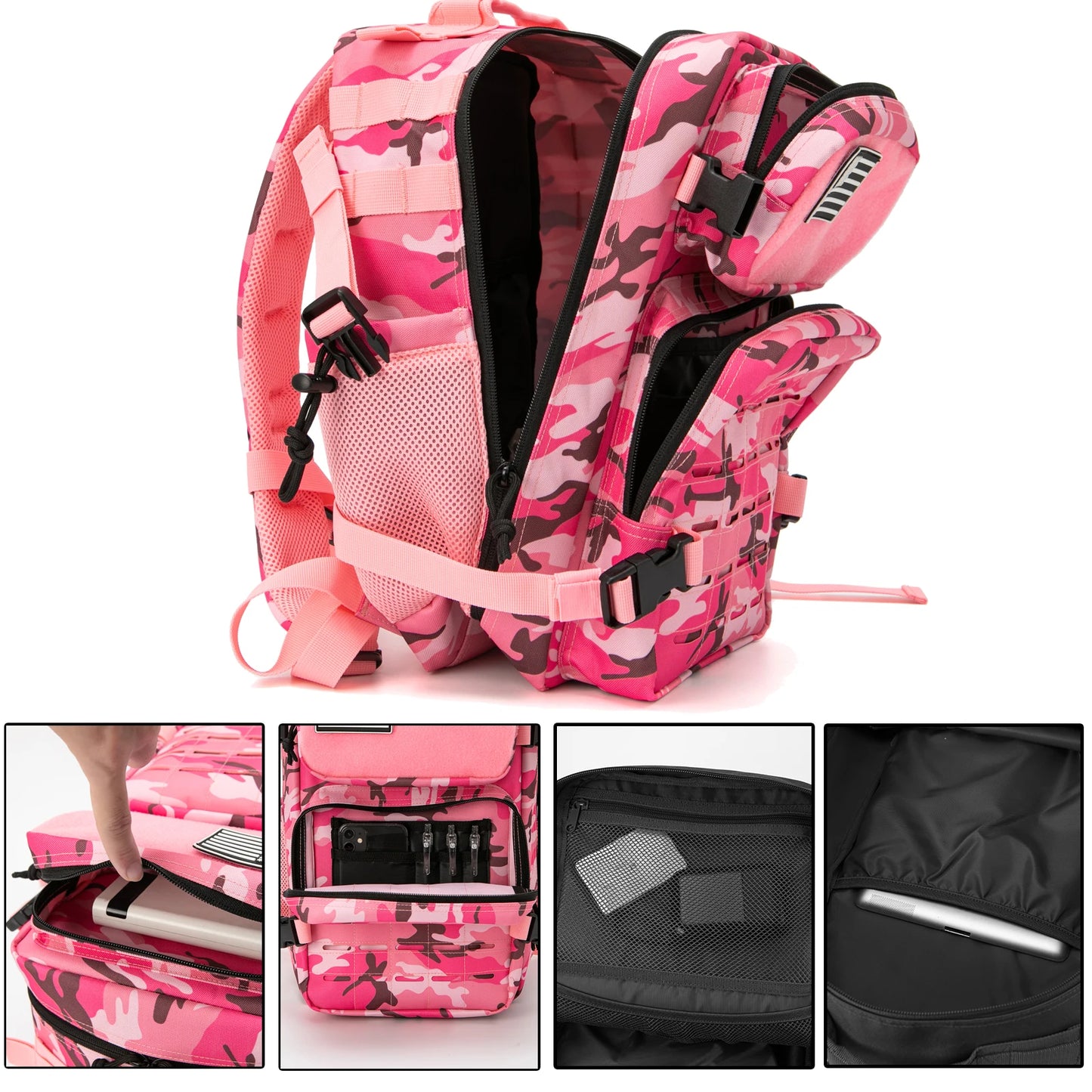 Tactical Backpack 25L 45L For Men And Women With MOLLE Cup Holders