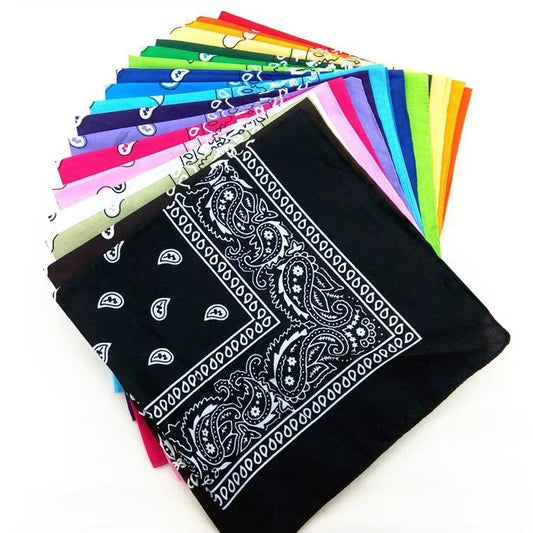 Multipurpose 21-Inch Classic Paisley Square Bandana Scarf