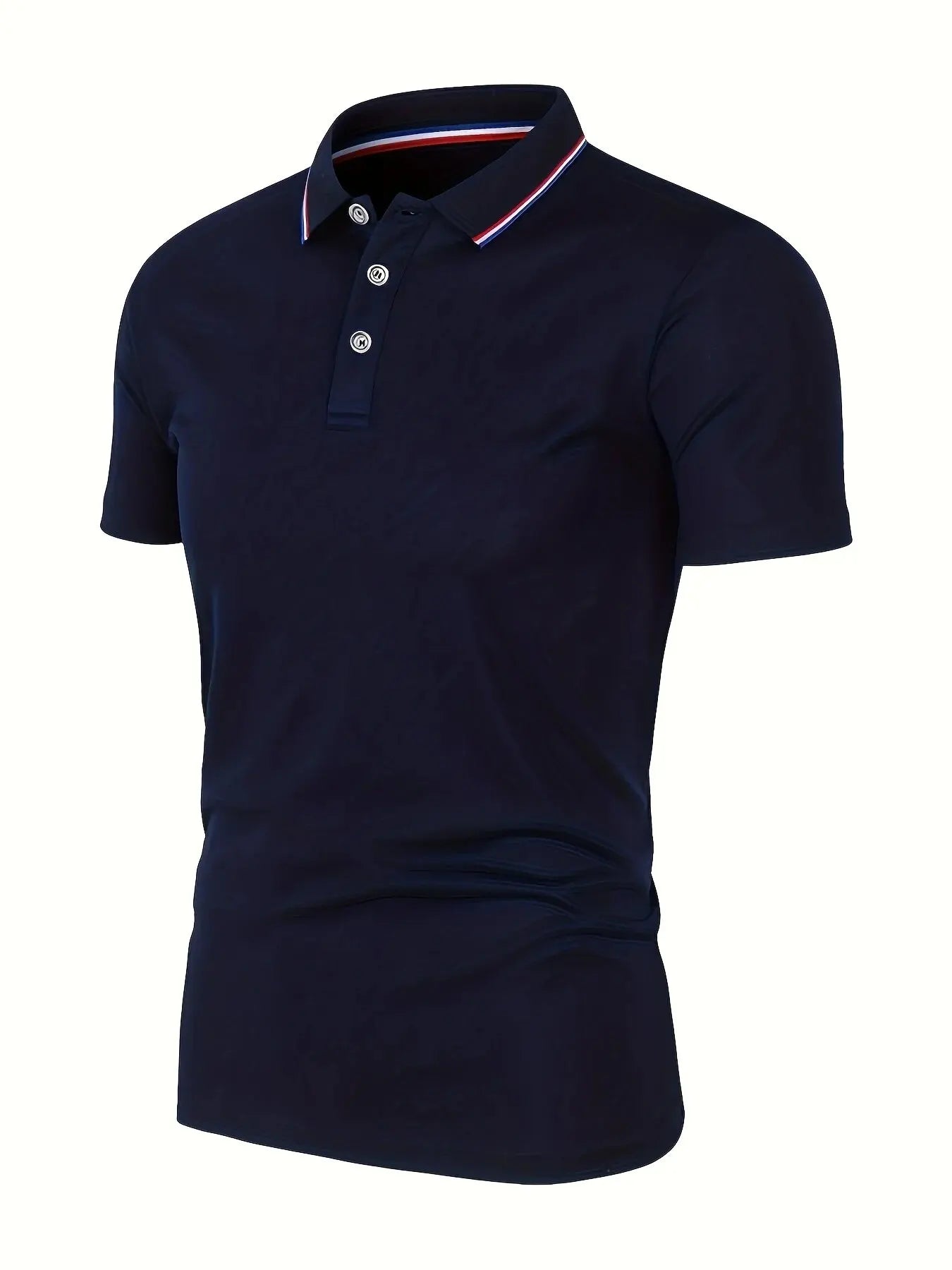 Casual Breathable Polo Shirt - Solid Color