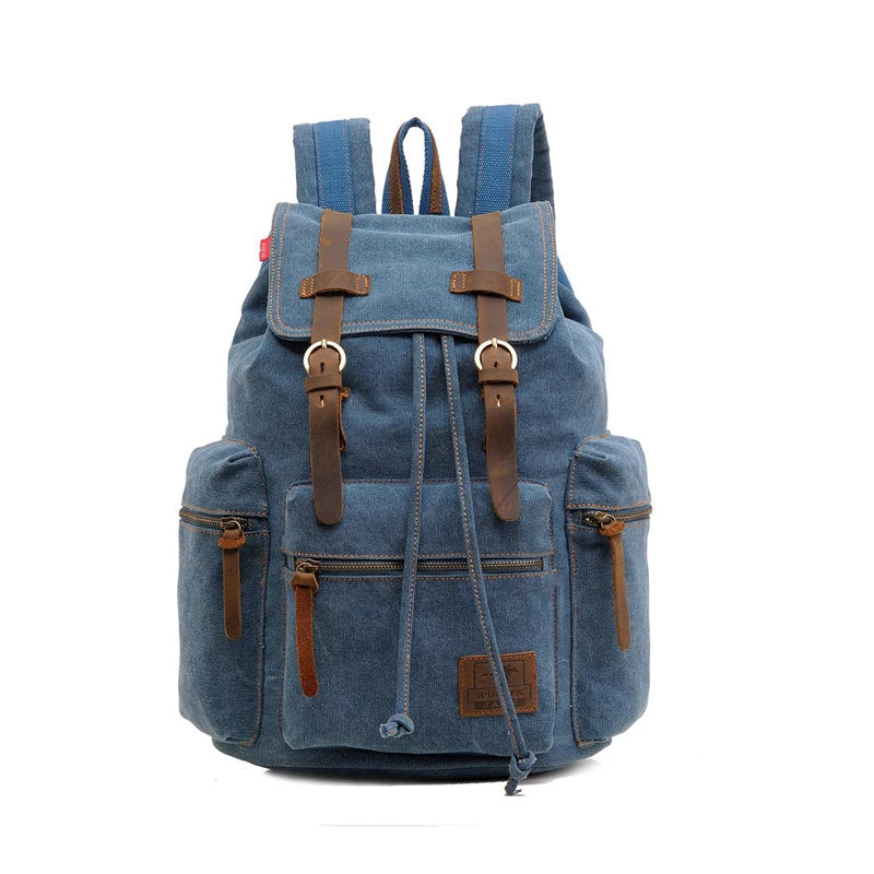 Canvas Retro Men's Backpack - Vintage Wear-resistant Bag