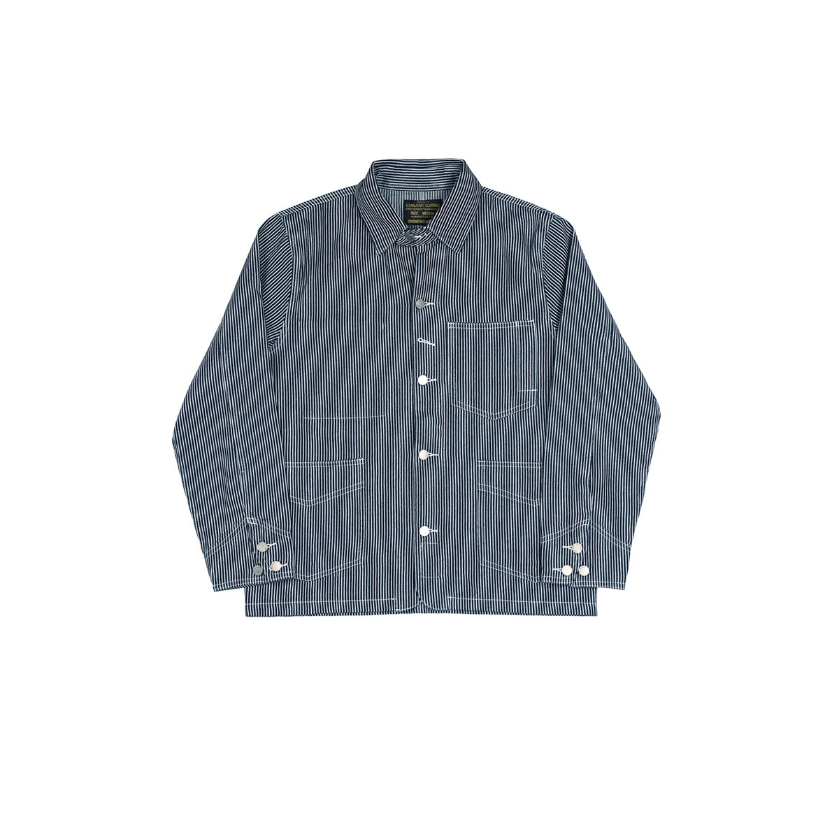 Vintage Americana Style Wabash & Hickory Stripe Denim Workwear Jackets