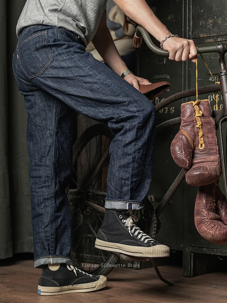 Raw Selvedge Denim Jeans - Straight Leg