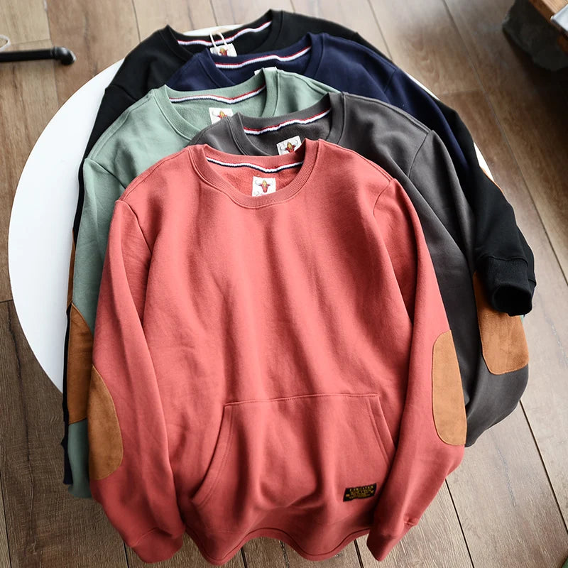 Basic Sweatshirts Solid Color Men Washed Hoodies Casual High Quality Pullovers