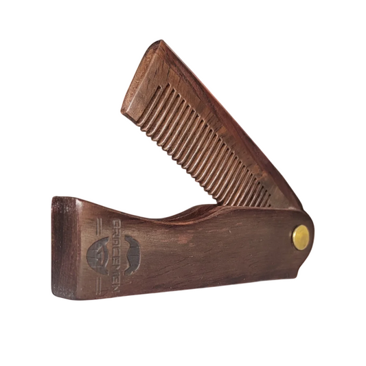 Dark Sandalwood Folding Beard Comb