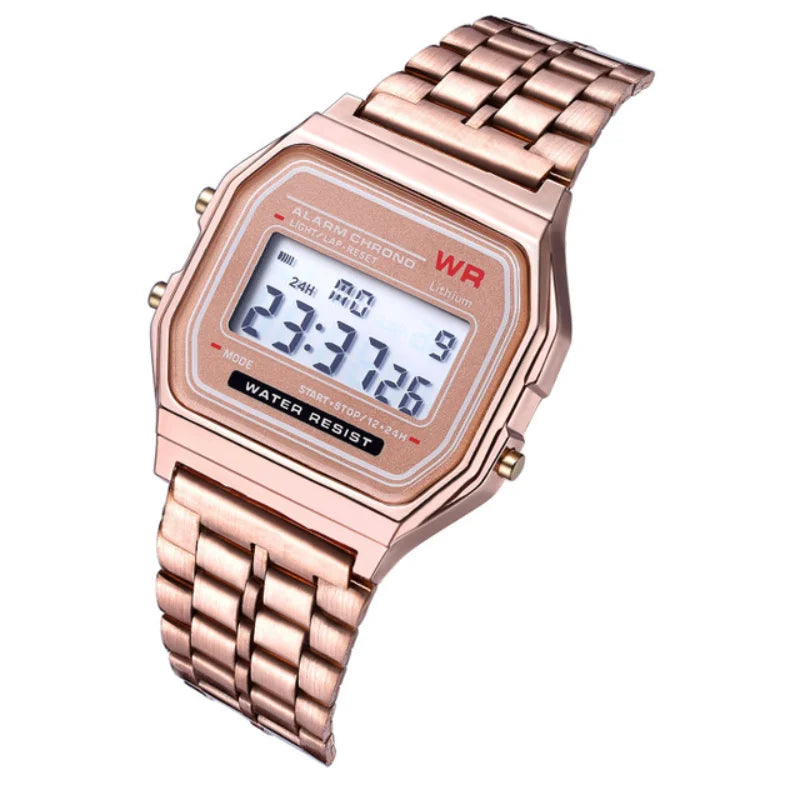 Stainless Steel Band LED Digital Sports Watch
